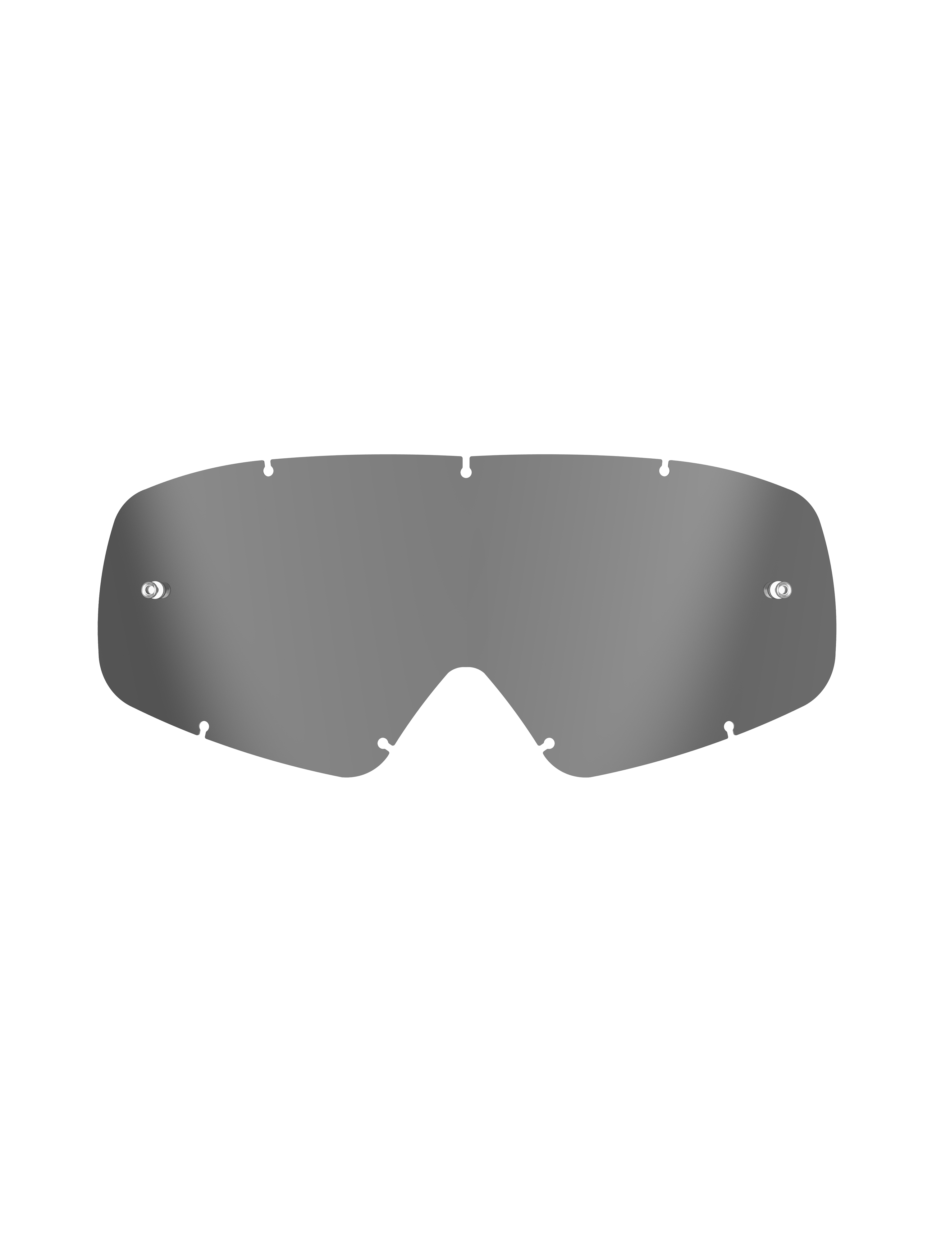 Alpinestars Vision Youth Mirror Lens, acessório para óculos, Mirror Silver, lente de substituição em policarbonato cinzento refletor com pinos para tear-off integrados e entalhes de fixação, concebida para óculos de motocross para jovens