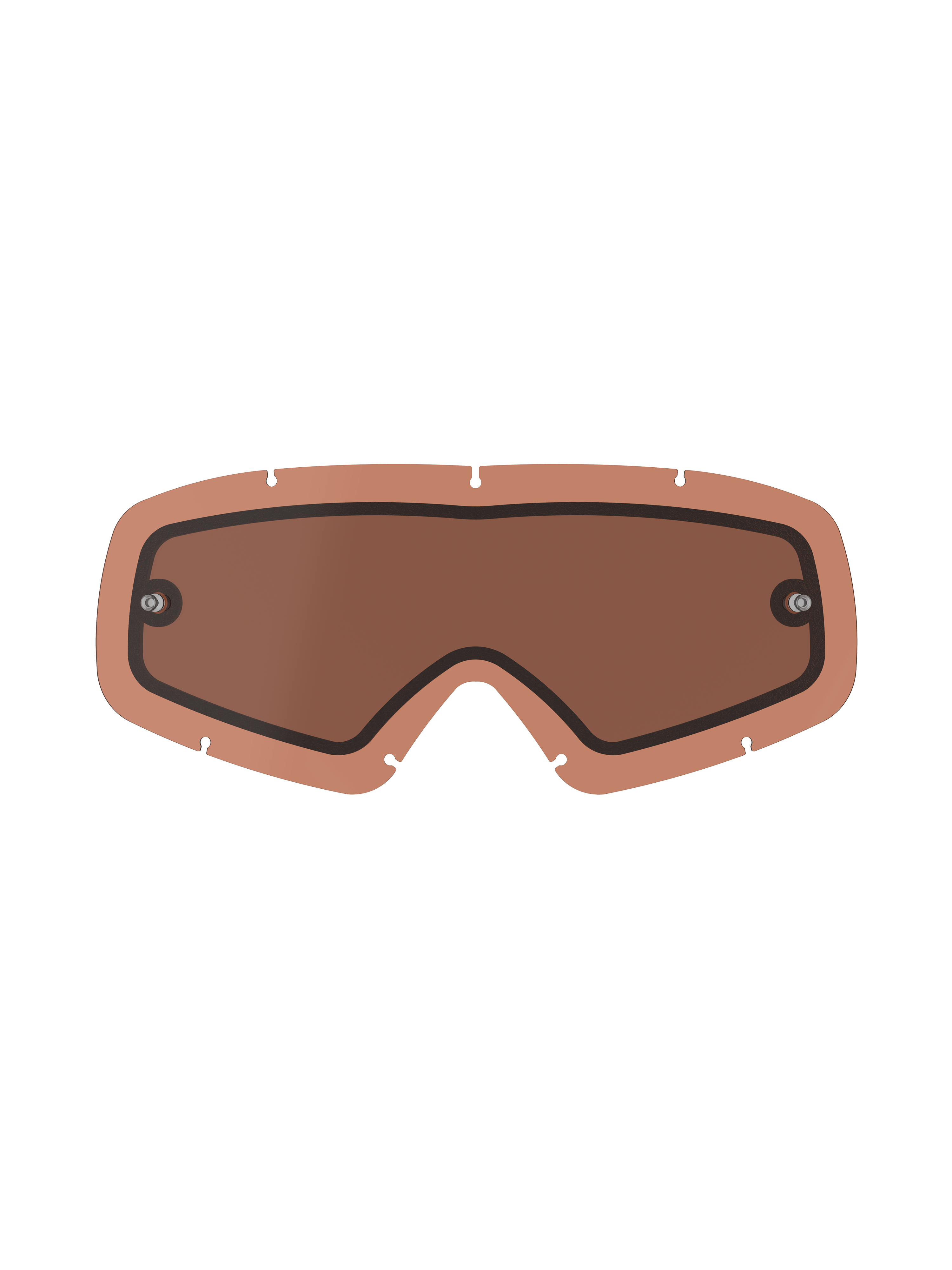 Alpinestars Vision Dual Pane Youth Lens, lente de substituição com tonalidade Copper Rose para óculos de proteção, construção de painel duplo com junta preta, pinos integrados para tear-off, sete orifícios de fixação, policarbonato curvo para motocross juvenil e corridas off-road