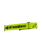 Correia para Óculos Alpinestars Supertech, acessório para óculos de motocross, amarelo néon e preto, com a marca Alpinestars e o logótipo de estrela em preto, correia de substituição para óculos de todo-o-terreno