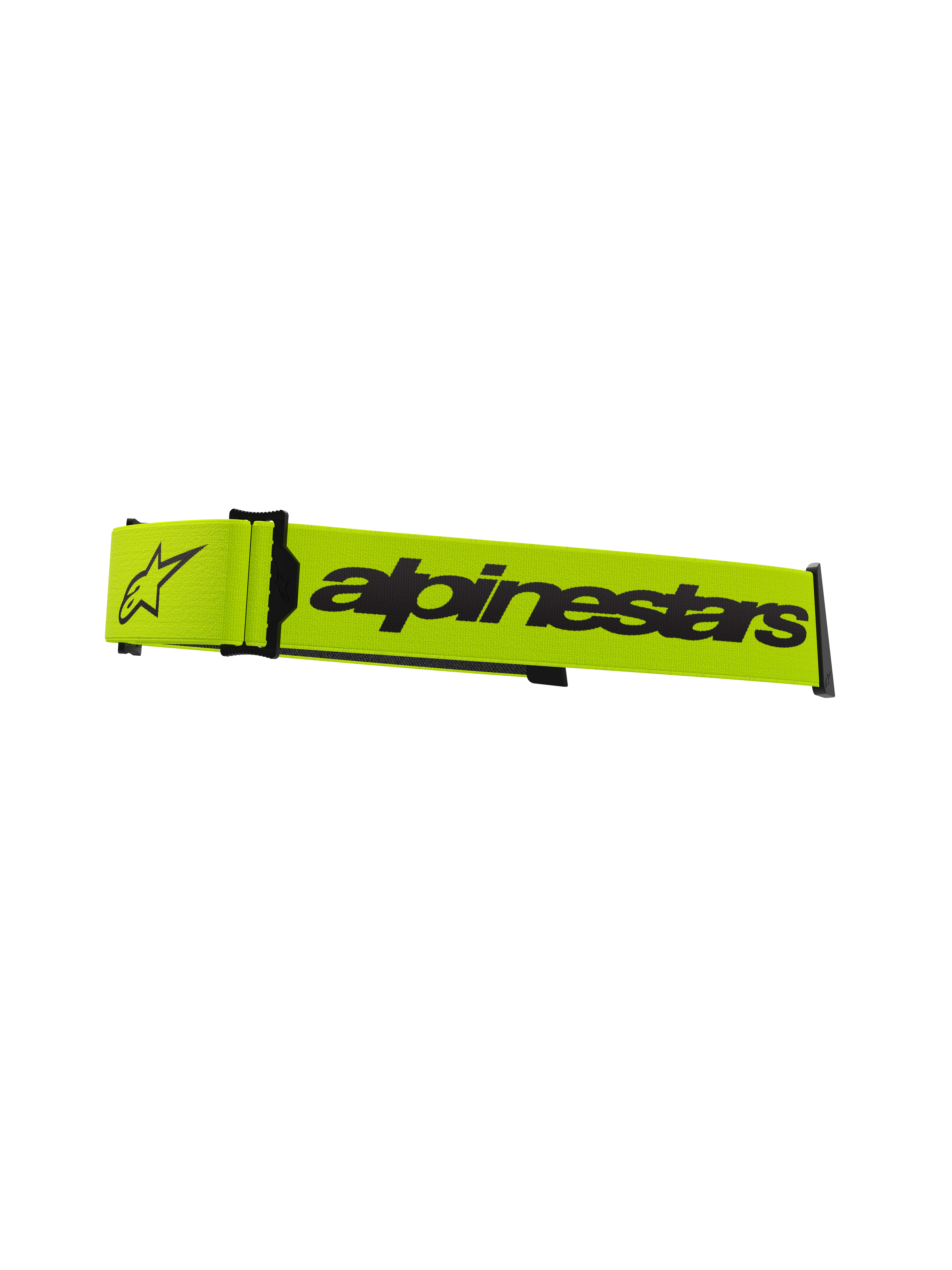 Alpinestars Supertech Goggles Strap, Motocross Goggles Accessory, Bright Yellow Fluo and Black, featuring bold Alpinestars wordmark and star logo, official replacement strap for off-road racing goggles