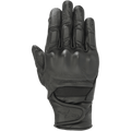 Alpinestars Stella Vika V2, luvas de motociclismo para mulher, couro preto, com dedos perfurados para ventilação, proteção viscoelástica nos nós dos dedos e punho curto com tira de velcro e logótipo em estrela