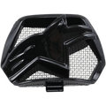 Alpinestars Supertech M10/M8 Helmet Chin Vent, peça de substituição em plástico preto brilhante, com logótipo central em forma de estrela e grelha interna, acessório de ventilação para capacete de motocross