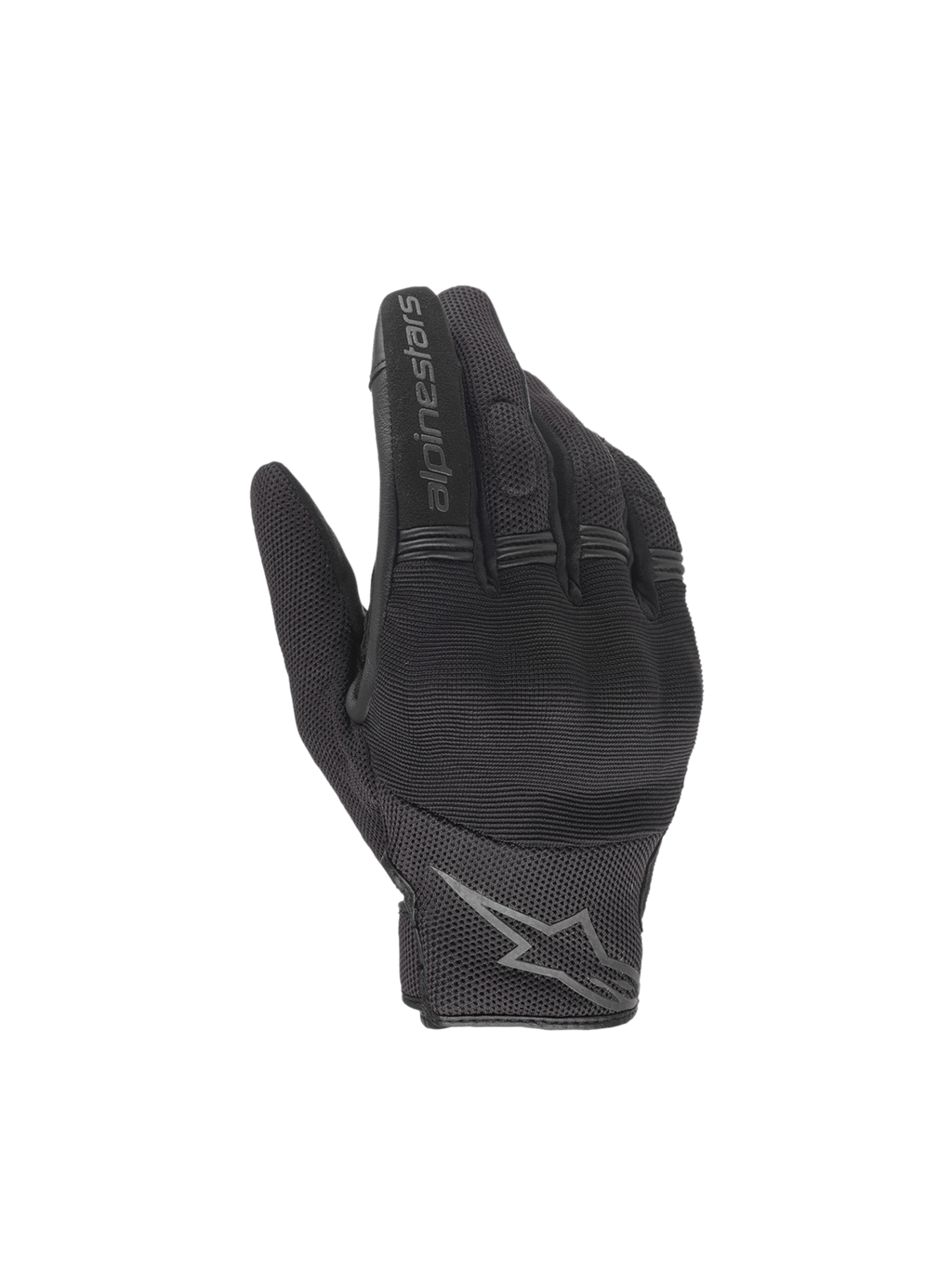 Alpinestars Luvas Copper, luvas de moto urbanas para homem, pretas, com proteção rígida dos nós dos dedos e malha têxtil.