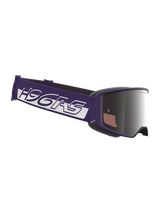 Limited Edition HUNTA96 XXV Supertech Vision Goggles, Motocross Goggles, Purple and White, featuring a Silver Mirror Lens, wide purple strap with bold white branding, sleek purple frame, professional off-road racing eye protection