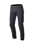 Alpinestars Calças De Ganga Copper, calças de ganga de moto para homem, azul escuro, estilo urbano com corte direito e proteção em fibra aramida.