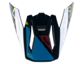 Alpinestars S-M5 Action Visor, peça de substituição para capacete de motocross, preto, ciano e amarelo néon brilhante, com logótipo SM5 e logótipo de estrela, design de pala de encaixe para condução todo-o-terreno