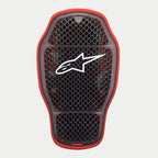 Alpinestars Nucleon KR-1 Cell i Back Protector, inserto de protetor de costas, Vermelho Smoke Transparente, com um design de célula de microestrutura em favo de mel, logótipo Alpinestars branco no centro e rebordo exterior flexível vermelho para proteção contra impactos em motociclismo