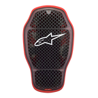 Alpinestars Nucleon KR-1 Cell i Back Protector, inserto de protetor de costas para motociclismo, vermelho fumo transparente, com design de célula em microestrutura de favo de mel, logótipo Alpinestars branco no centro, equipamento de proteção leve e ergonómico
