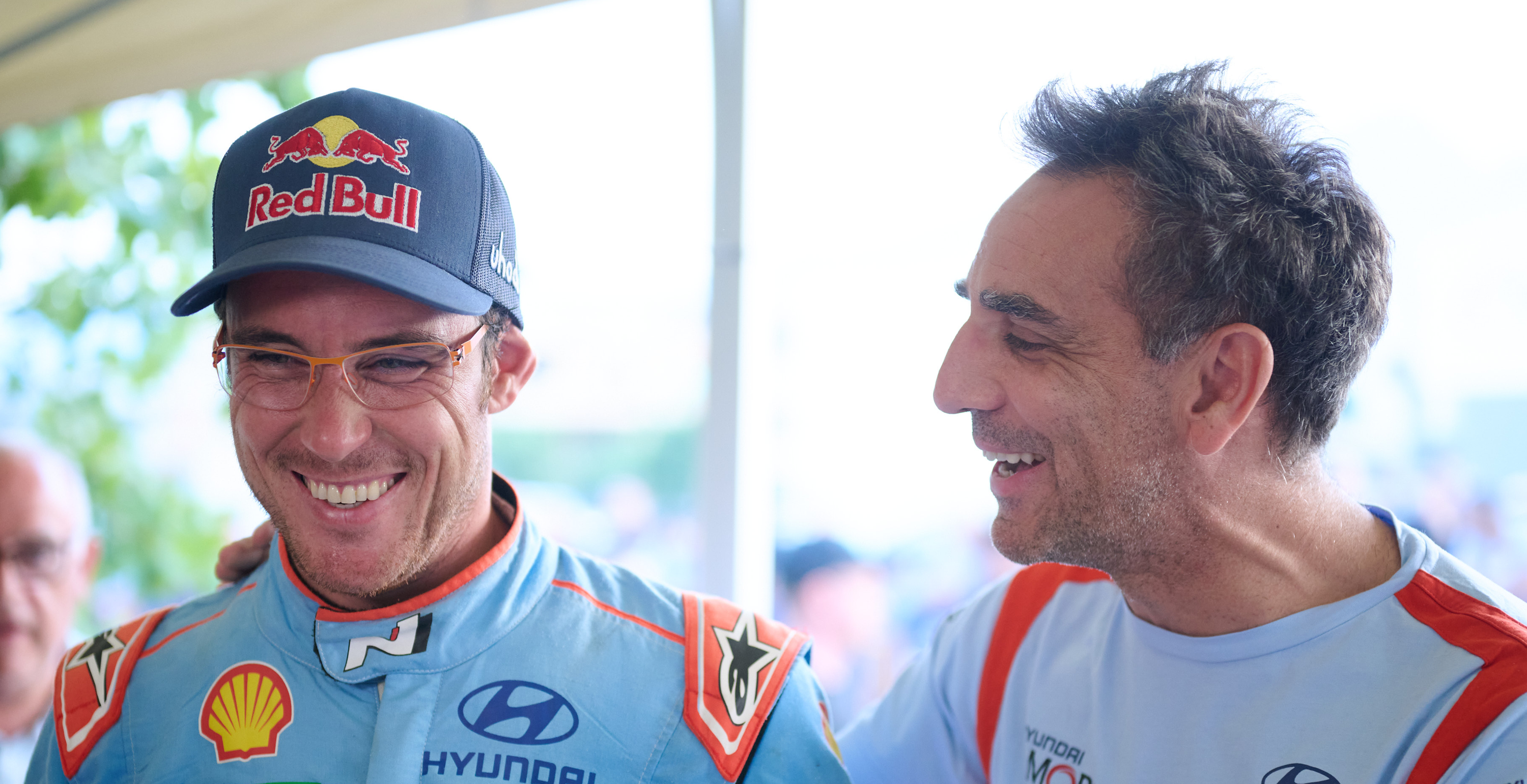 Neuville smiling after a race