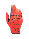 Alpinestars MM 93 Losail V2 Glove, Urban Motorcycle Gloves, Bright Red and Black, breathable mesh construction with hard knuckle protection, black Alpinestars logo on wrist, short cuff, padded finger details