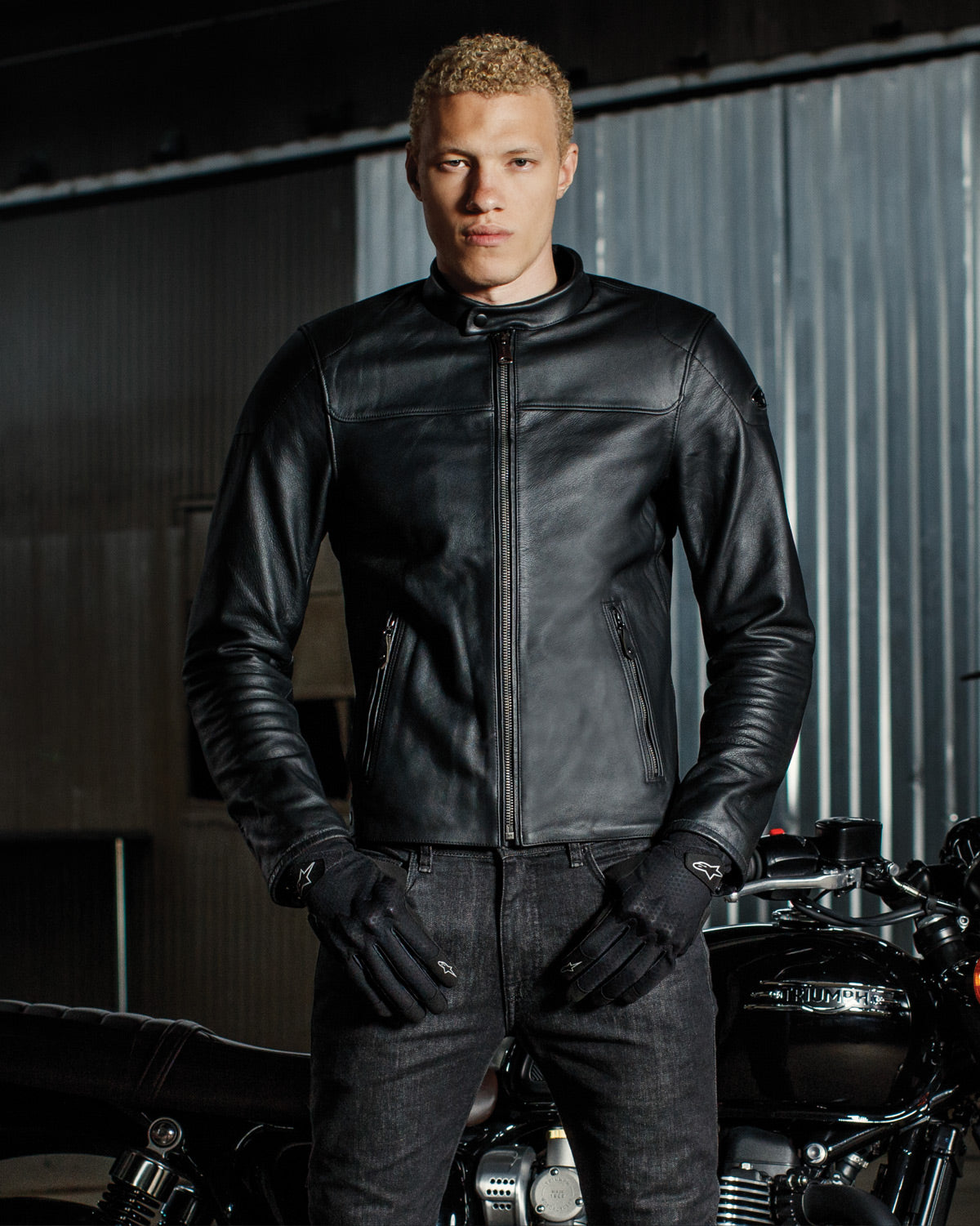 Blacktrack Leather Jacket BLACK CONTEMPORARY Jackets